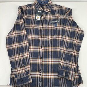 Us Polo Assn Blue Flannel button down  Long Sleeve Shirt. Men's Small NWT